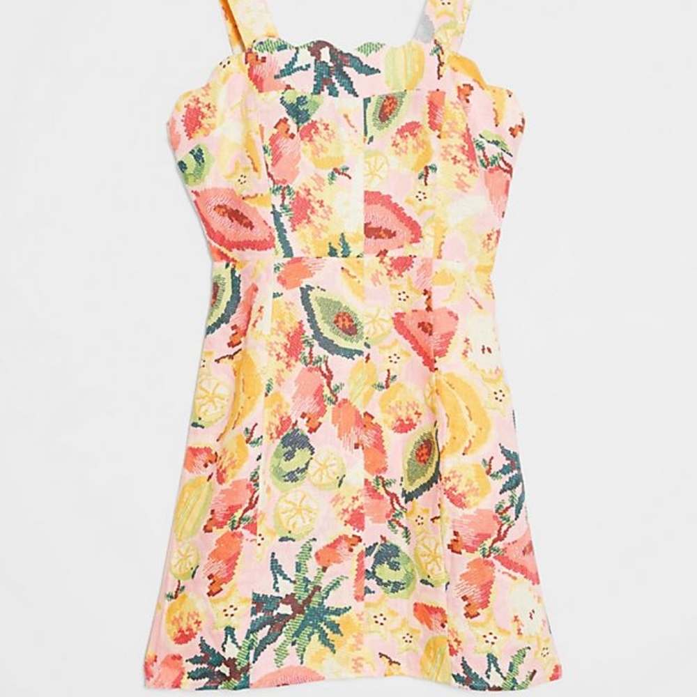 FARM RIO Frutas Linen Dress (L)
